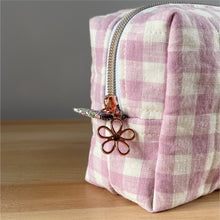 Load image into Gallery viewer, Gingham Hair Tools Boxy Bag | Lilac