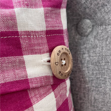 Load image into Gallery viewer, Liberty + Linen Cushion | Raspberry + Nancy Ann