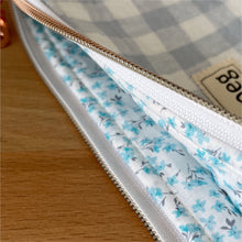 Load image into Gallery viewer, Large Pouch | Ice Blue Gingham