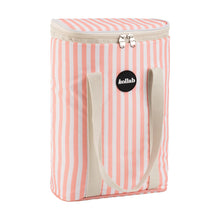 Load image into Gallery viewer, WINE COOLER BAG CORAL STRIPE
