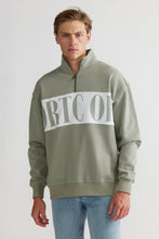 Load image into Gallery viewer, Harrington Logo Quarter Zip | Dusty Olive
