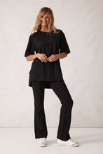 Load image into Gallery viewer, LOLA Longline Step Hem Tee | Black