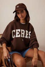 Load image into Gallery viewer, ISLA Oversized Slouchy Crew | Heritage Chocolate