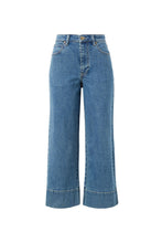 Load image into Gallery viewer, JUDE Jean | Wide Leg Crop | Mid Indigo