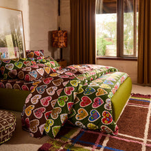Load image into Gallery viewer, Loretta Cotton Quilt Cover | Hunter Green