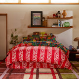 Load image into Gallery viewer, Agata Cotton Quilt Cover | Vermillon