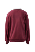 Load image into Gallery viewer, WREN Rugby Sweat | Washed Burgundy + White Heritage Logo