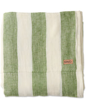 Load image into Gallery viewer, Moss Stripe Flat Sheet | Linen | King