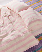 Load image into Gallery viewer, Candy Stripe Fitted Sheet | Linen | Queen