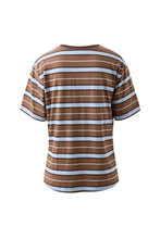 Load image into Gallery viewer, STEVIE Slouchy Tee | Chalk + Choc Retro Stripe
