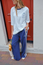 Load image into Gallery viewer, GIGI | Wide Leg Terry Trackpant | Washed Navy Side Stripe