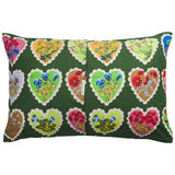 Load image into Gallery viewer, Loretta Cotton Pillowcase Set | Hunter Green