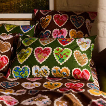 Load image into Gallery viewer, Loretta Cotton Pillowcase Set | Hunter Green