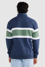 Load image into Gallery viewer, Triple Panel Quarter Zip | Navy + Olive