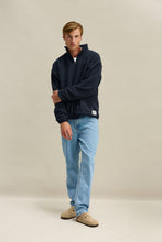 Load image into Gallery viewer, Unisex Sherpa Fleece Logo Quarter Zip | Navy