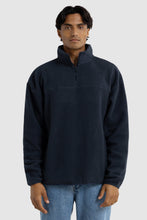 Load image into Gallery viewer, Unisex Sherpa Fleece Logo Quarter Zip | Navy
