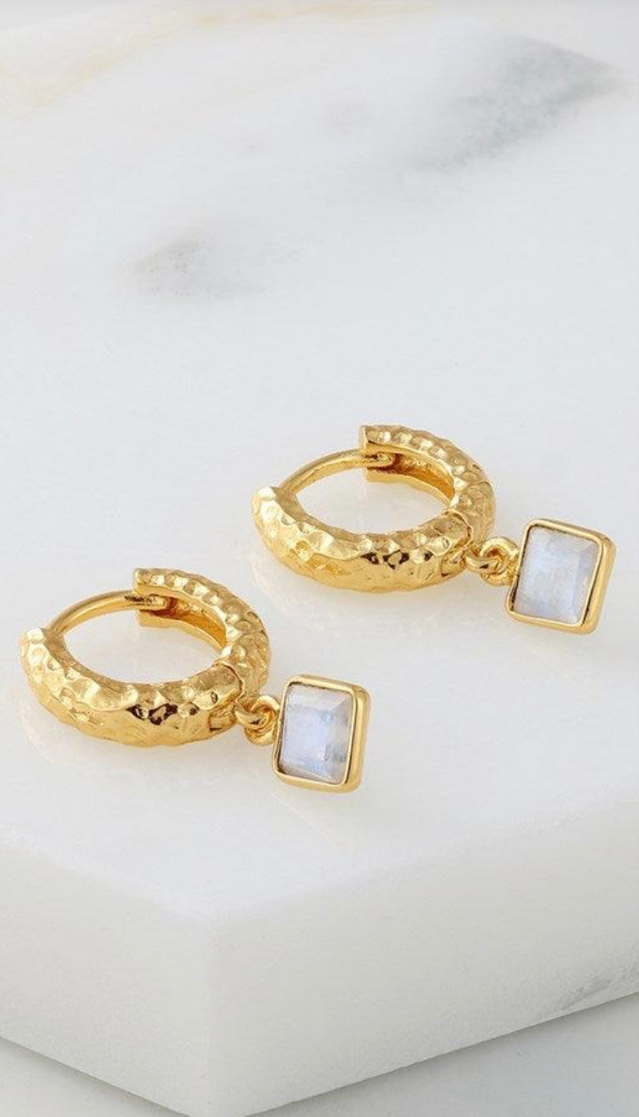 ZAFINO MIKAYLA HOOP MOONSTONE EARRING