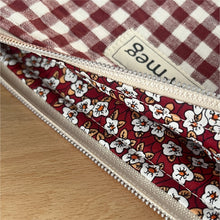Load image into Gallery viewer, Small Pouch | Maroon Gingham
