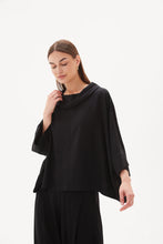 Load image into Gallery viewer, Funnel Neck Lyocell Top - Black
