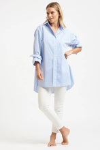 Load image into Gallery viewer, The Boyfriend Oversized Shirt - Blue Stripe
