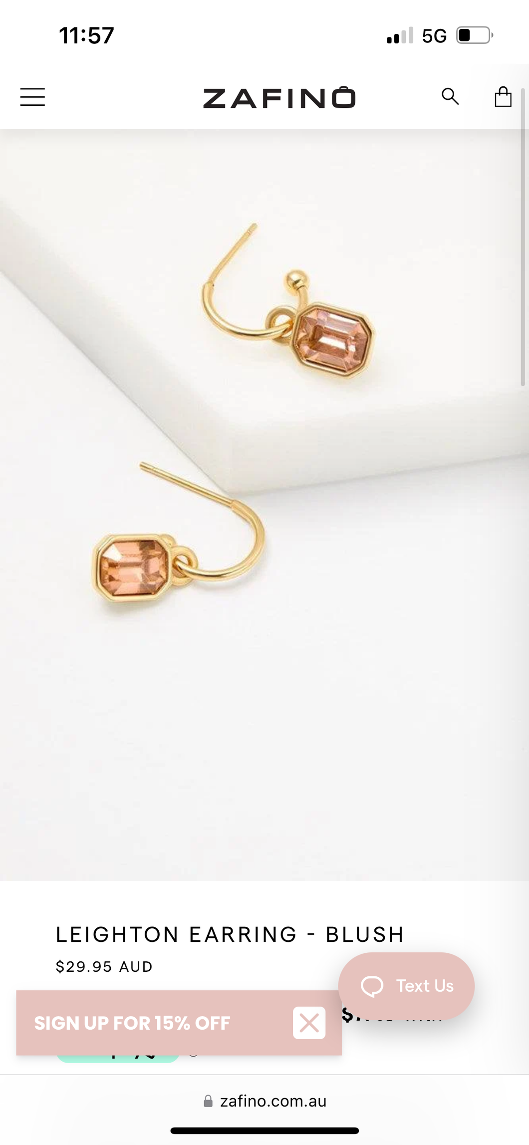 ZAFINO LEIGHTON EARRING BLUSH