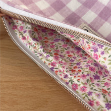 Load image into Gallery viewer, Small Pouch | Lilac Gingham
