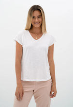 Load image into Gallery viewer, Must Have V-Neck Tee in White
