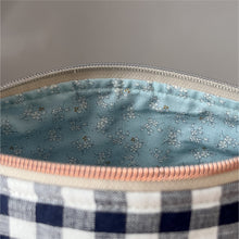 Load image into Gallery viewer, Large Pouch | Navy Gingham
