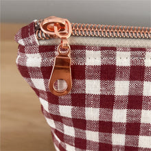 Load image into Gallery viewer, Small Pouch | Maroon Gingham
