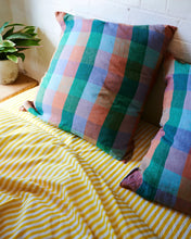 Load image into Gallery viewer, Limoncello Stripe Organic Cotton Flat Sheet
