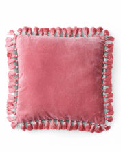 Load image into Gallery viewer, Dusty Rose Vevet Tassel Cushion
