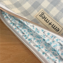 Load image into Gallery viewer, Small Pouch | Ice Blue Gingham

