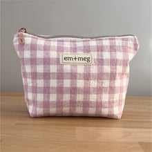 Load image into Gallery viewer, Small Pouch | Lilac Gingham
