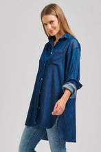 Load image into Gallery viewer, The Boyfriend Oversized Shirt - Dark Denim
