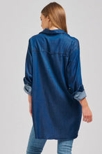 Load image into Gallery viewer, The Boyfriend Oversized Shirt - Dark Denim
