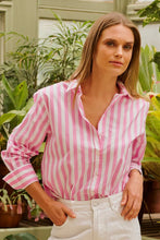 Load image into Gallery viewer, The Elodie Girlfriend Shirt - Pink Wide Stripe
