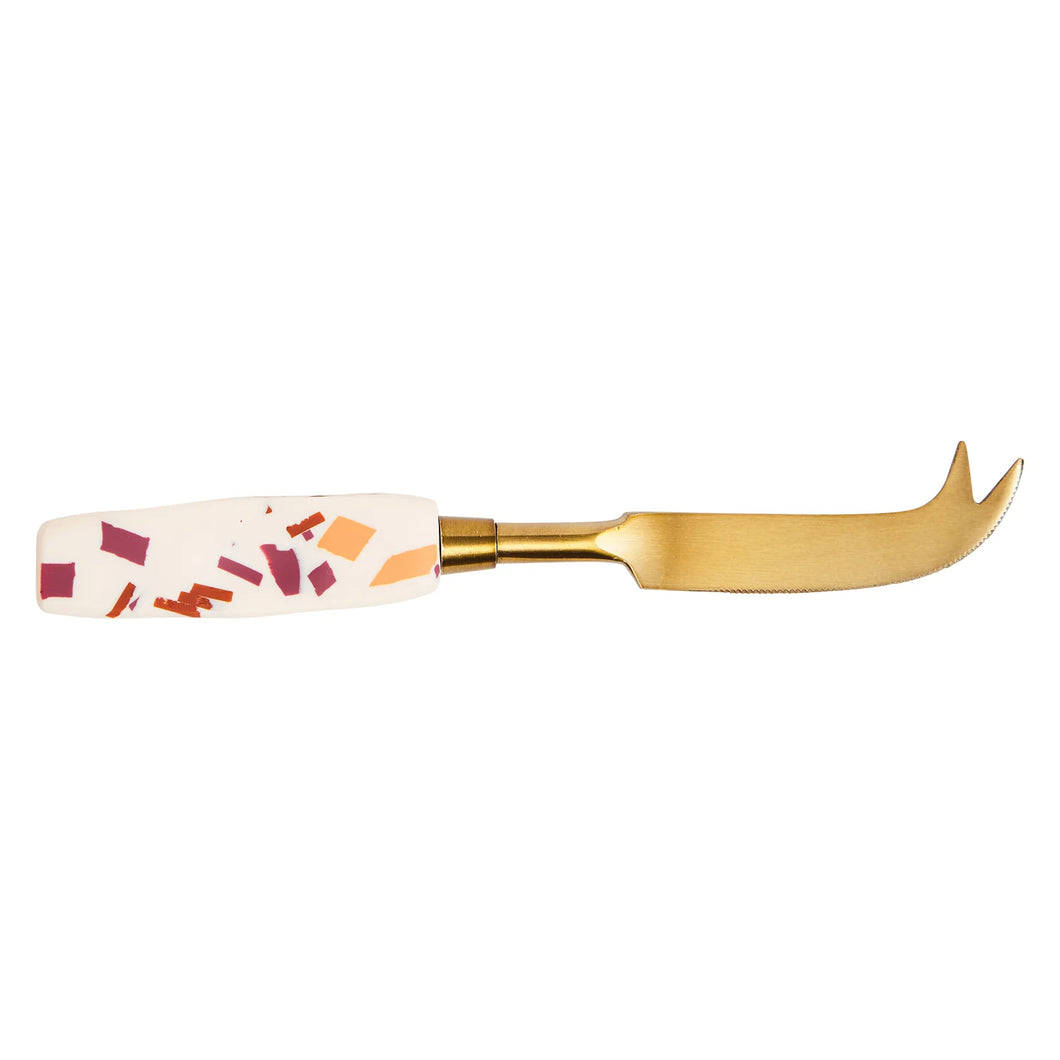 PENNY CHEESE KNIFE - NOUGAT TERRAZZO