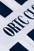 Load image into Gallery viewer, Beach Towel | Navy + White Stripes
