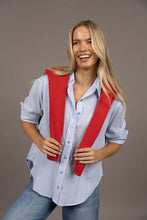 Load image into Gallery viewer, Nala Shirt | Sky Blue Stripe
