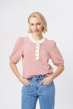 Load image into Gallery viewer, Jacqueline Top | Red + White Stripe

