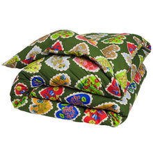 Load image into Gallery viewer, Loretta Cotton Quilt Cover | Hunter Green
