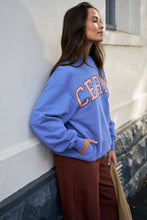 Load image into Gallery viewer, ISLA Oversized Slouchy Crew | Vintage Blue Pink Clay Burnt Toffee Heritage Logo
