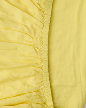 Load image into Gallery viewer, Lemon Butter Fitted Sheet | Linen | Queen
