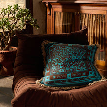 Load image into Gallery viewer, Odessa Reversible Cushion | Turquoise
