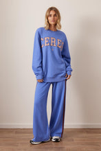 Load image into Gallery viewer, ISLA Oversized Slouchy Crew | Vintage Blue Pink Clay Burnt Toffee Heritage Logo
