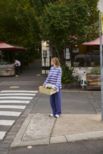 Load image into Gallery viewer, SCOUT Slouchy Long Sleeve Tee | Washed Navy + Pink Clay
