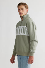 Load image into Gallery viewer, Harrington Logo Quarter Zip | Dusty Olive
