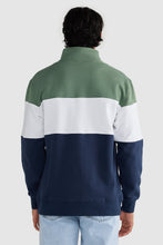 Load image into Gallery viewer, Classic Logo Quarter Zip Olive + Navy
