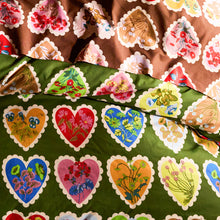 Load image into Gallery viewer, Loretta Cotton Quilt Cover | Hunter Green
