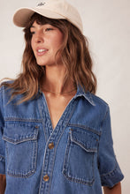 Load image into Gallery viewer, SAMMY Relaxed Shirt Dress | Fresh Indigo

